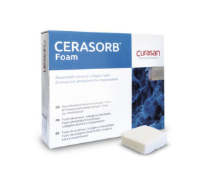 Cerasorb Foam - Resorbable, pure-phase β-tricalcium phosphate plus collagen matrix