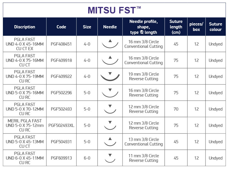 Technical Characteristics Mitsu FST
